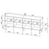 HOLE chest 190x40.5x74.5 cm white matt