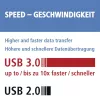 Hama 123900 αναγνώστης καρτών USB 3.0 SD/microSD, αλουμίνιο, μαύρο/ασημί