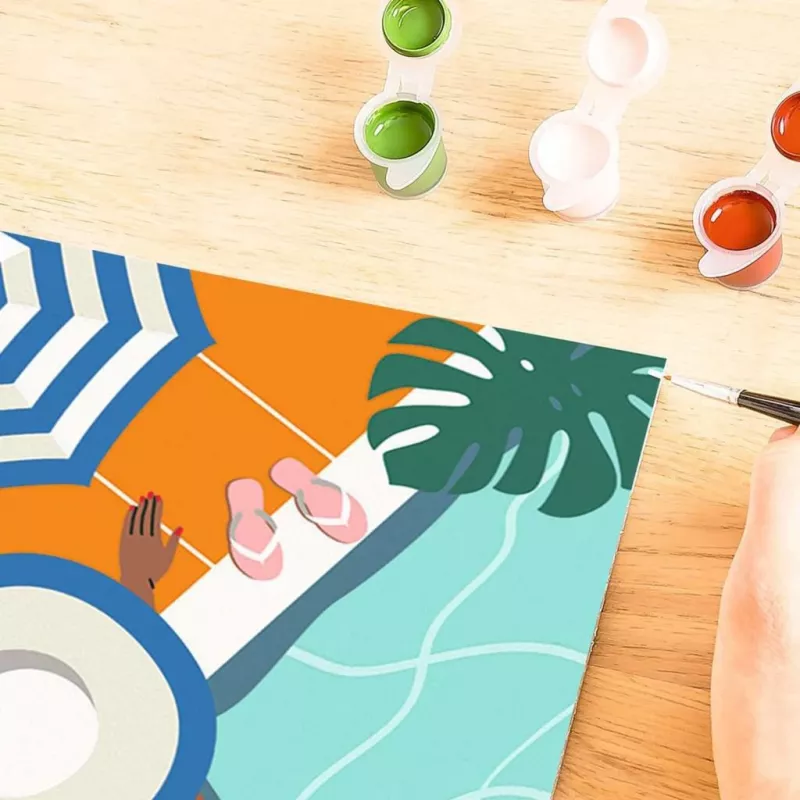 Σετ ζωγραφικής με αριθμούς Ravensburger CreArt – Pool Time (Σετ ζωγραφικής, Μοντέλο 25523)