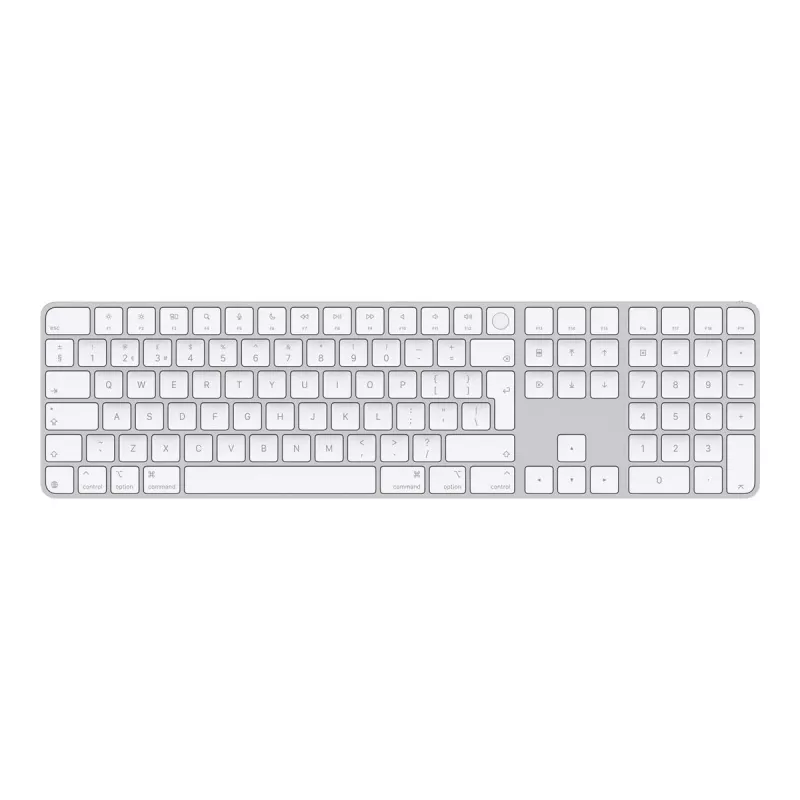 Apple Magic Keyboard με Touch ID και αριθμητικό πληκτρολόγιο, UK English, Λευκό (MXK73B/A)