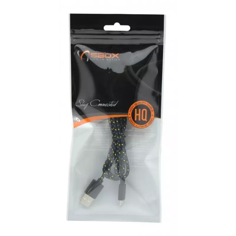Sbox USB-1031B USB->Micro USB 1M μαύρο