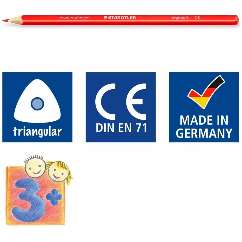 Ξυλομπογιές Staedtler Ergosoft 157 Πολύχρωμες 36 τεμ.