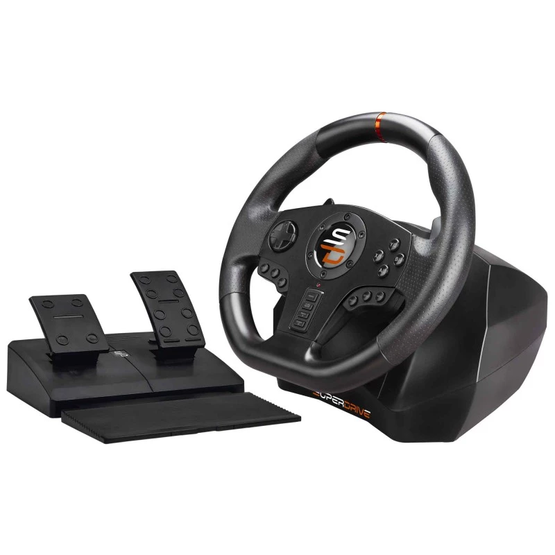 Subsonic SA5595-PC Χειριστήριο gaming Μαύρο USB Τιμόνι + πεντάλ