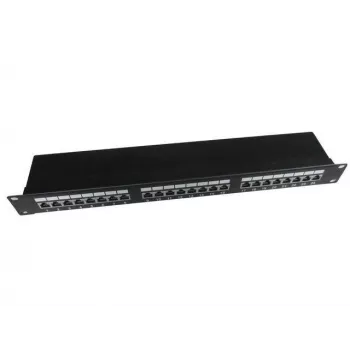 Gembird Cablexpert Patch panel 1U για τοποθέτηση σε rack Cat5e Μαύρο