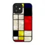 Θήκη προστασίας iKins για Apple iPhone 12 mini – μαύρο σχέδιο Mondrian