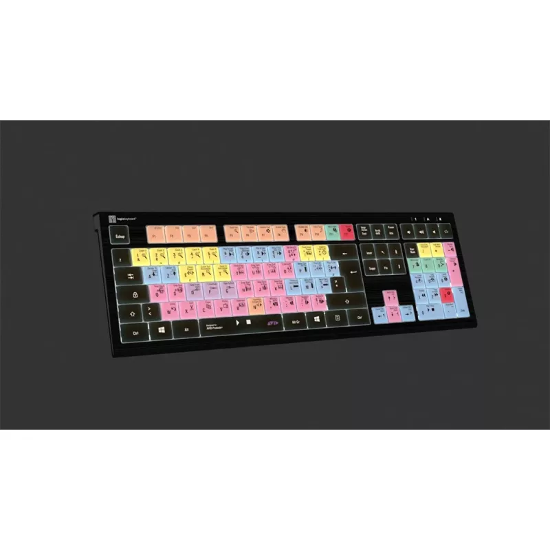 Logickeyboard ASTRA 2 USB AZERTY αγγλικό μαύρο πληκτρολόγιο full-size
