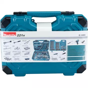 Makita E-10883 Σετ εργαλείων μηχανικού 221 τεμ.
