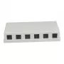 Synergy21 Keystone, φορέας μονάδας, patch panel για 6x μονάδες TP, επίτοιχο, λευκό (ABS)