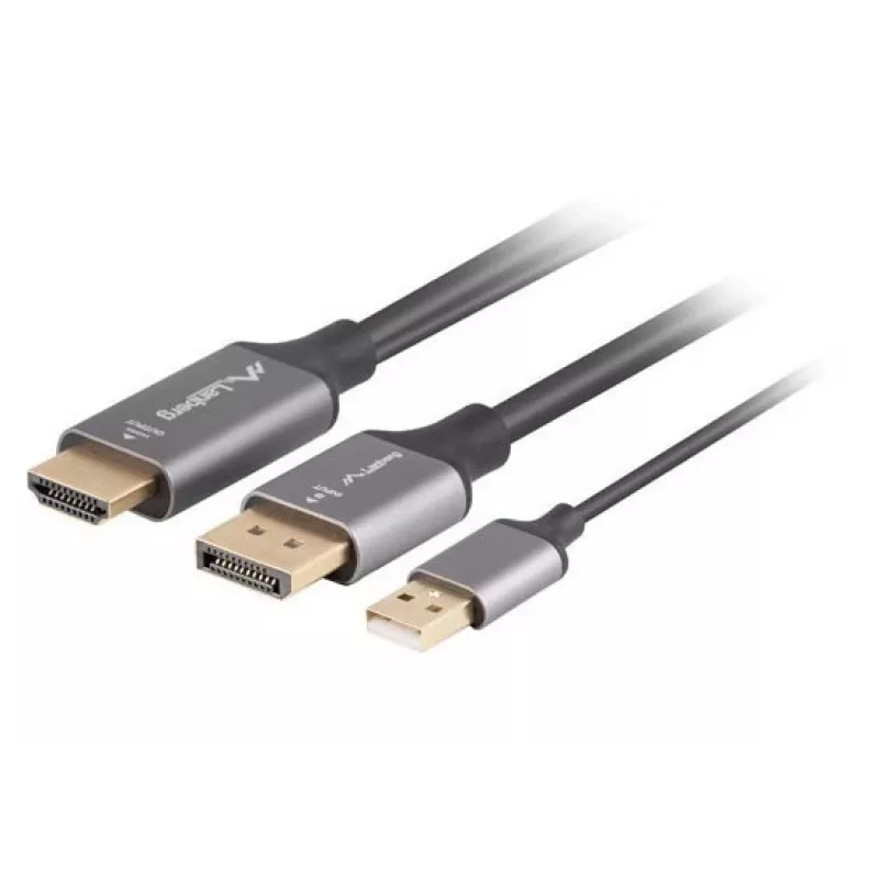ΚΑΛΩΔΙΟ HDMI(M)->DISPLAYPORT(M) 1M 4K ΜΑΥΡΟ LANBERG