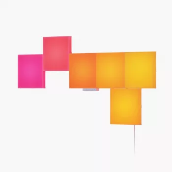 Nanoleaf Blocks Big Squares Starter Kit N8100K02-6BS, 6 πάνελ LED, πάνω από 16 εκατ. χρώματα, Wi-Fi 2,4 GHz, συμβατό με Apple Home/Alexa/Google Home/SmartThings