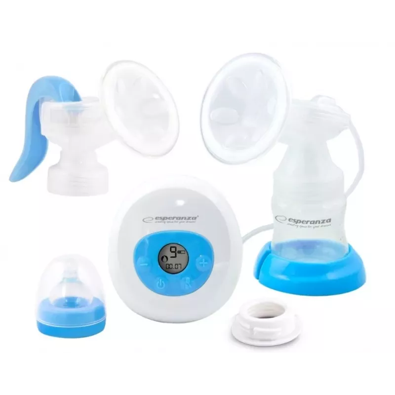Θήλαστρο ESPERANZA ECM003B Ηλεκτρονικό 150 ml, ενσωματωμένη οθόνη, μπλε/λευκό, 100–240 V AC