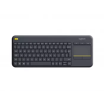 Logitech Wireless Touch Keyboard K400 Plus - Πληκτρολόγιο - με Touchpad - ασύρματο - 2.4 GHz - Βέλγιο - Μαύρο