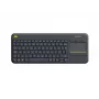 Logitech Wireless Touch Keyboard K400 Plus - Πληκτρολόγιο - με Touchpad - ασύρματο - 2.4 GHz - Βέλγιο - Μαύρο