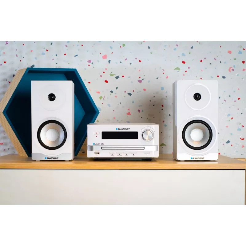 Home Audio μικροσύστημα BLAUPUNKT MS16BT 15 W, CD/USB/MP3, Bluetooth, FM RDS, λευκό