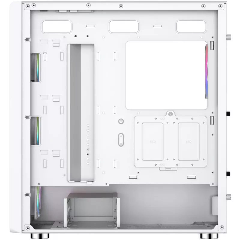 Κουτί PC Silentware Air 100 White — Mid-Tower συμβατό με ATX, λευκή επιφάνεια