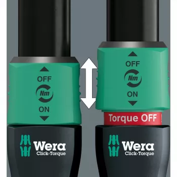 Κλειδί ροπής με τετράγωνο διέλευσης Click-Torque Lock C 3 R/L μαύρο/πράσινο, Έξοδος 1/2, 40 έως 200 Nm