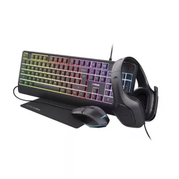 Trust GXT 792 QUADROX Πληκτρολόγιο Ποντίκι συμπεριλαμβανομένου Gaming USB QWERTY US English Μαύρο