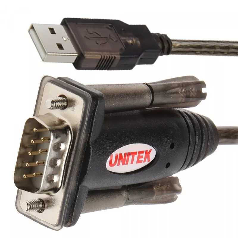 UNITEK Y-105 σειριακό καλώδιο μαύρο 1,5 m USB Type-A DB-9