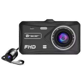 Dashcam TRACER 4TS Full HD Dual-Channel-Dashcam, 2 MP κύρια κάμερα, 0,4 MP εσωτερική κάμερα, γωνία 140°/60°, οθόνη IPS 4 ιντσών, μπαταρία 150 mAh, θήκη αλουμινίου, βοηθός στάθμευσης