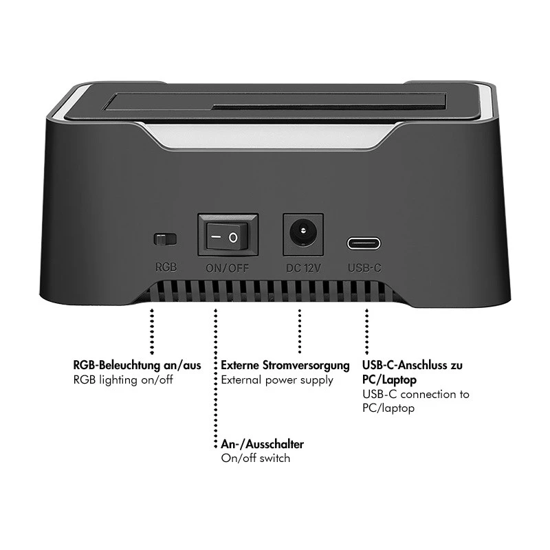 LogiLink Σταθμός σύνδεσης HDD LogiLink Quickport USB 3.2 1-Θύρα για 2,5/3,5 SATA (QP0035)