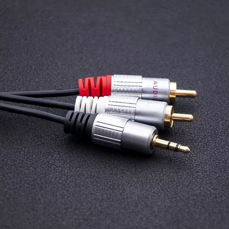 Καλώδιο ήχου Qoltec 52339 1m 2x RCA 3,5 mm μαύρο