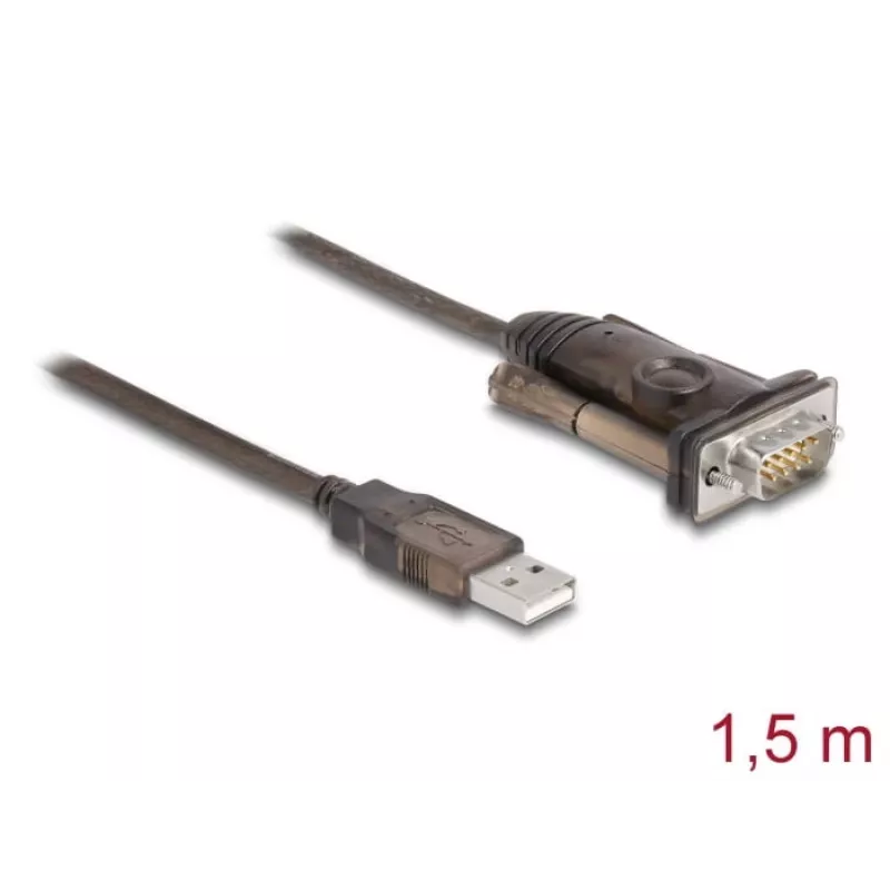 Αντάπτορας USB 2.0 Type-A σε σειριακό RS-232 D-Sub 9 ακίδων βύσμα αρσενικό DeLOCK 62646