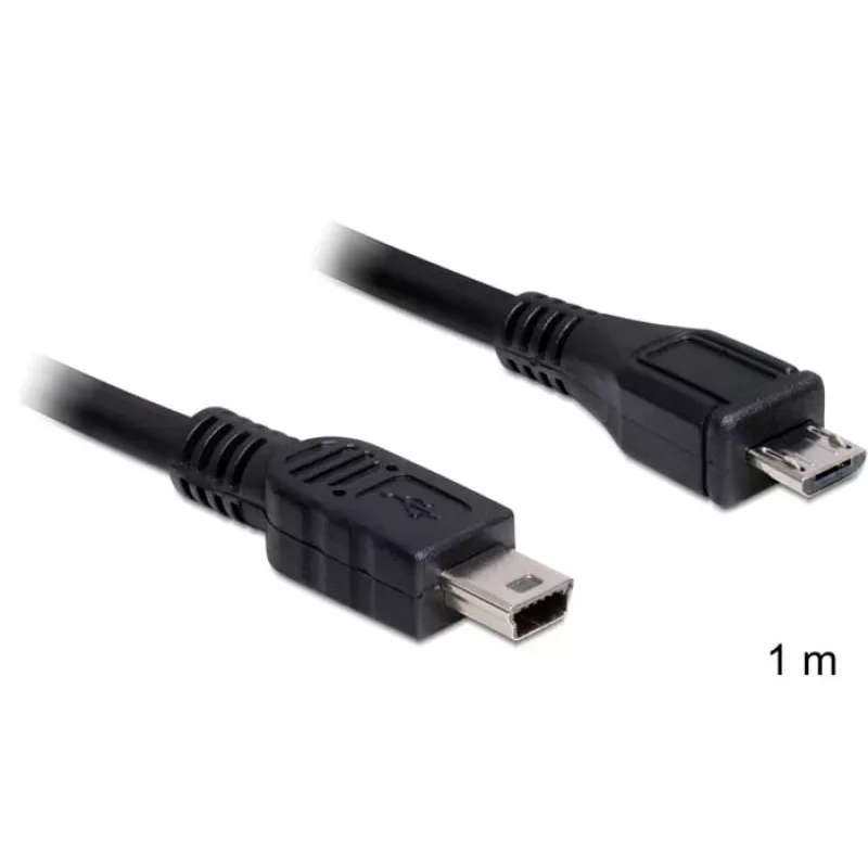 Καλώδιο USB DeLOCK 83177 1m Micro-USB B Mini-USB B μαύρο