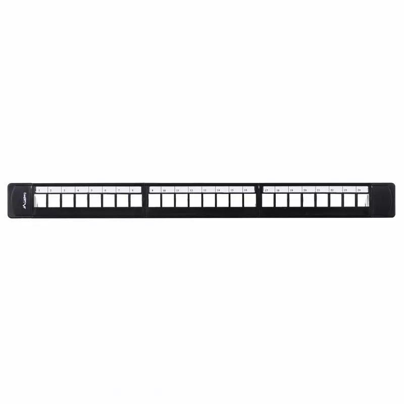 Patch panel 1U LANBERG PPKS-1124-B, 24 θύρες, 1U, ABS, μαύρο, 482,6×44,5×154 mm