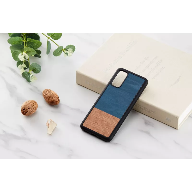 Θήκη κινητού man and wood Galaxy S20 denim μαύρο