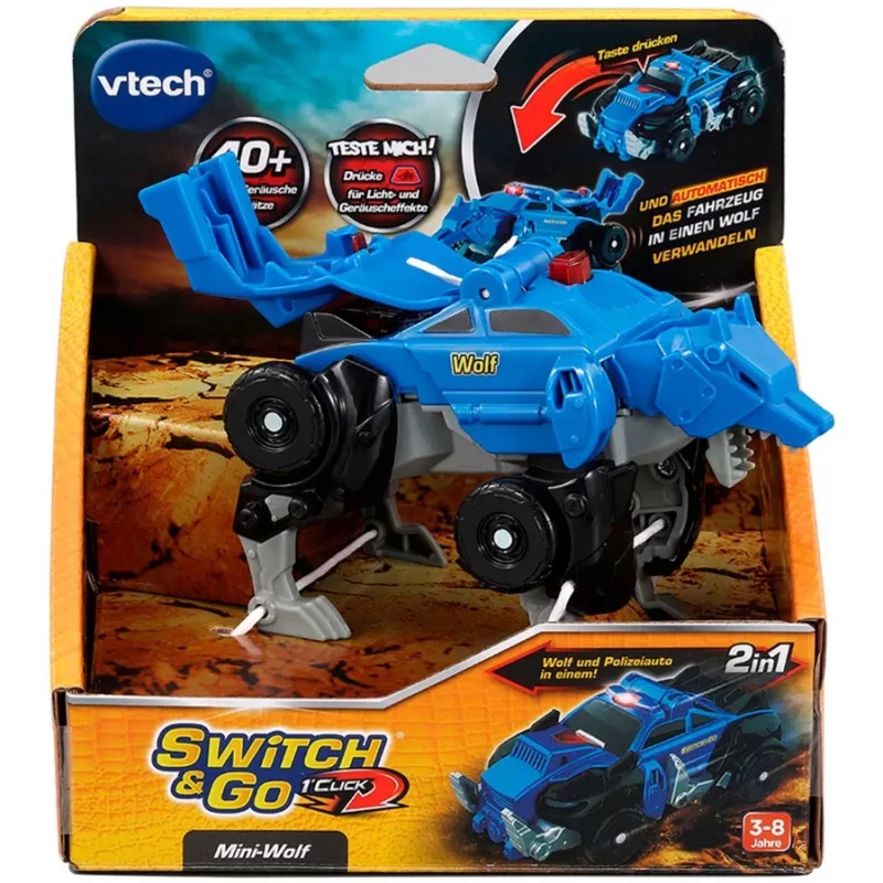 Switch & Go Dinos - OneClick-Mini-Wolf, Φιγούρα παιχνιδιού