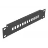 Patch panel οπτικών ινών DeLOCK 10 inch 12 Port SC Simplex LC Duplex 1U μαύρο
