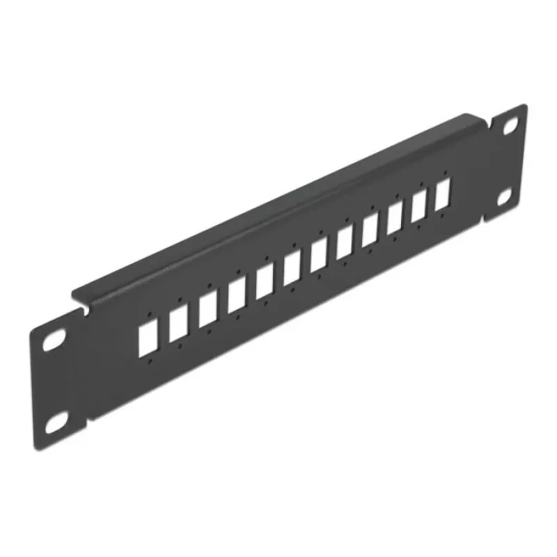 Patch panel οπτικών ινών DeLOCK 10 inch 12 Port SC Simplex LC Duplex 1U μαύρο
