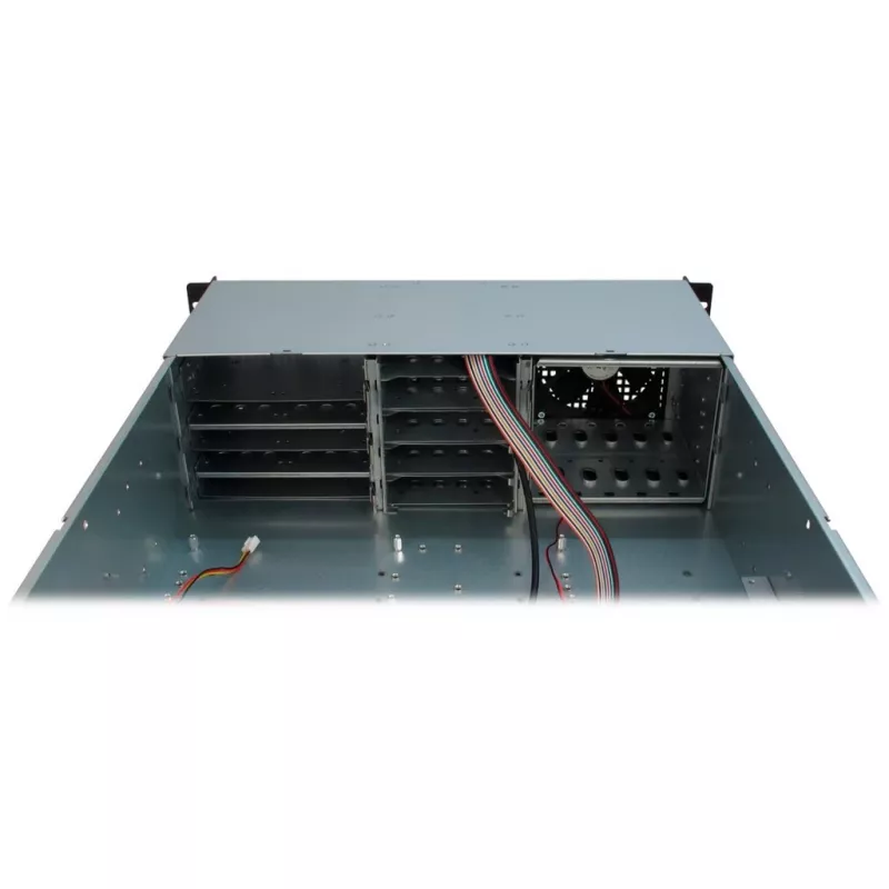 Inter-Tech 3U-30248 Rack Μαύρο, Ανοξείδωτο ατσάλι