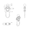 Βάση U-bolt τιμονιού RAM Mounts RAM-B-231ZU