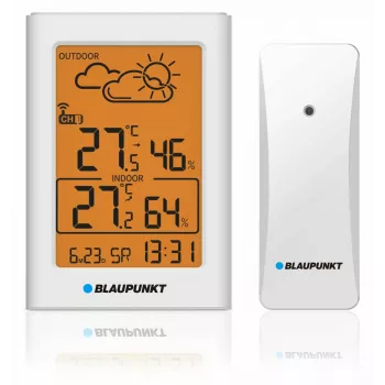 Blaupunkt WS15WH μετεωρολογικός σταθμός με εξωτερικό αισθητήρα, λευκό