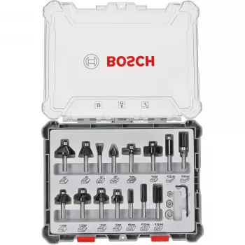 Bosch 2 607 017 472 Σετ φρέζας, 15 τεμ., στέλεχος 8 mm