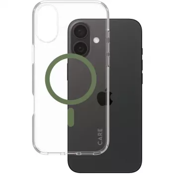 PanzerGlass CARE Urban Combat διαφανής θήκη με πράσινο MagSafe iPhone 16 Plus