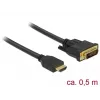 Προσαρμογέας καλωδίου βίντεο DeLOCK 85651 0,5 m HDMI Type A DVI μαύρο