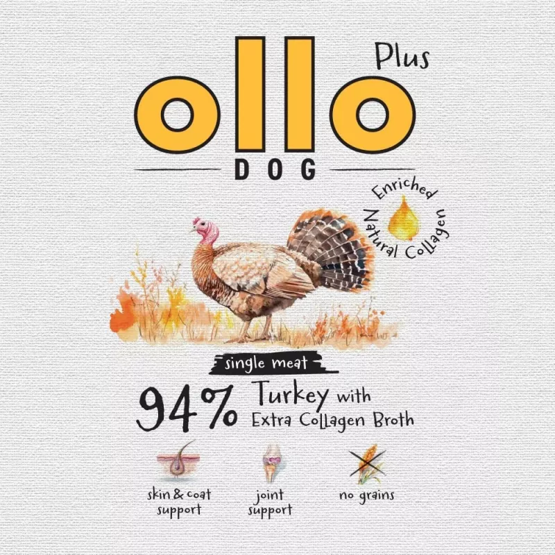 Ollo Plus Kolagen Γαλοπούλα 400g Κονσέρβα τροφής σκύλου