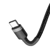 Καλώδιο USB Baseus Cafule 2m USB C μαύρο γκρι