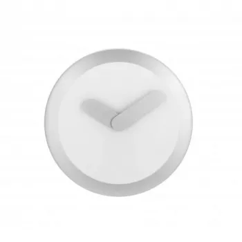 NeXtime ρολόι 2615zi Focus, Ø25 cm, Επιτοίχιο ρολόι, Λευκό/ Ασημί