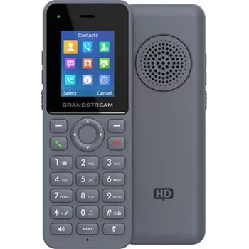 Grandstream DP725 ασύρματο ακουστικό DECT HD, έγχρωμη οθόνη TFT 1,8 ιντσών, 20 λογαριασμοί/γραμμές SIP, push-to-talk, γκρι