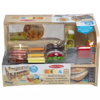 Melissa & Doug Slice & Stack Sandwich Counter 6074860 ξύλινη κουζίνα παιχνιδιού
