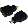 Αντάπτορας αλλαγής φύλου HDMI HDMI D σε HDMI A LogiLink AH0010 μαύρο