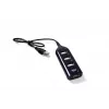 VAKOSS USB Hub TC-234UX — Hub USB 2.0 4 θυρών, τροφοδοσία DC (5 V, 1 A), μαύρο