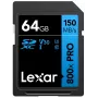 Μνήμη flash SDXC Lexar 64 GB UHS-I 800xPRO — Class 10, U3, V30, 150 MB/s