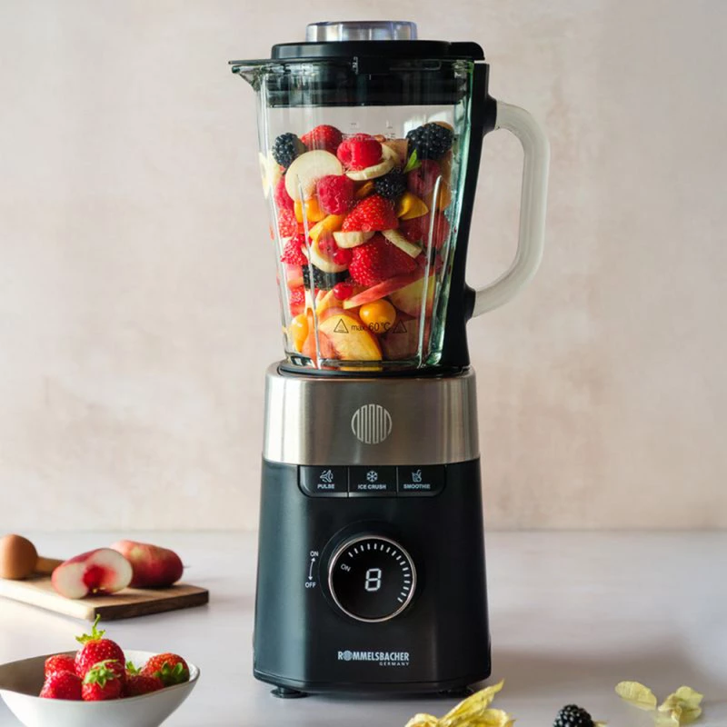 Μίξερ βάσης Rommelsbacher MX 1260 — 1200 W, 1,5 L, μαύρο/ανοξείδωτο ατσάλι