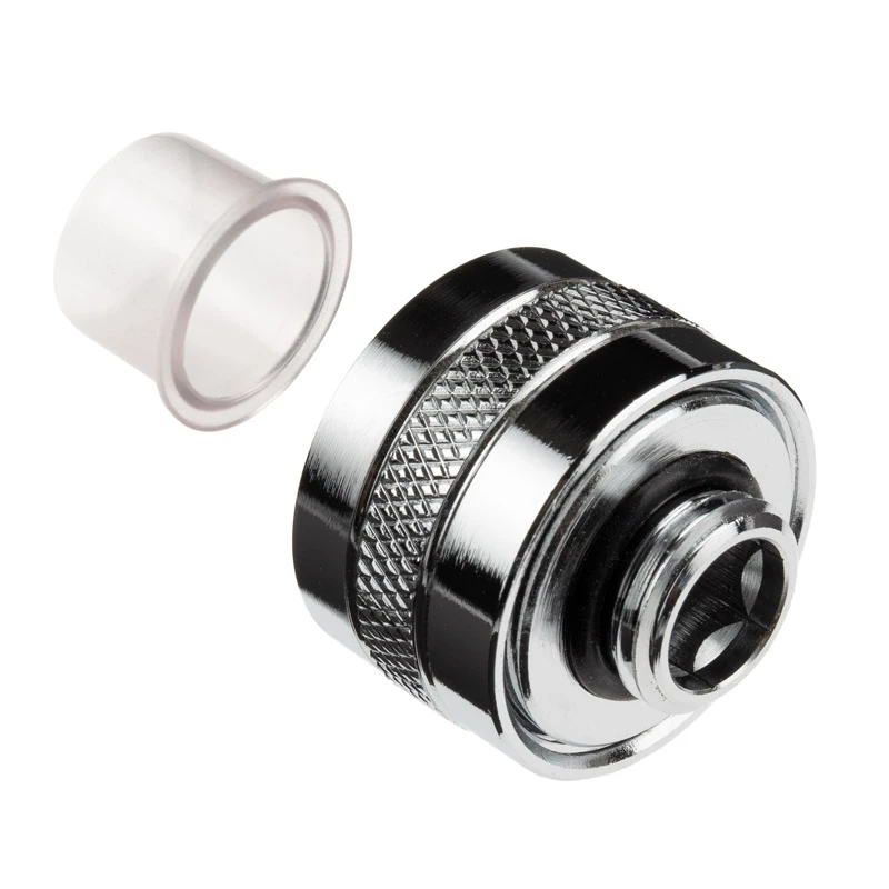 Σύνδεσμος Alphacool Eiszapfen Pro Connector 16mm Hardtube Fitting G1/4, συσκευασία 6 τεμ. - χρώμιο
