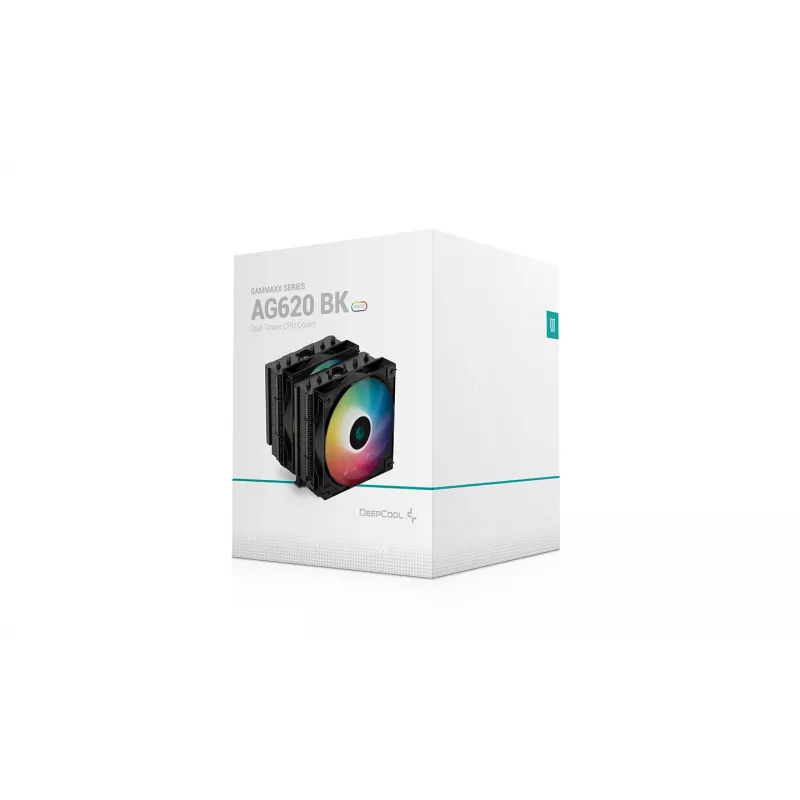 DeepCool AG620 BK ARGB ψύκτρα επεξεργαστή αέρα 12 cm μαύρο, λευκό 1 τεμ.