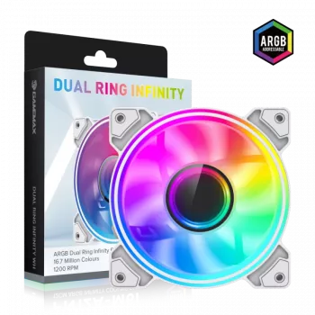 Gamemax | Ανεμιστήρας κουτιού | DUAL RING INFINITY | Λευκό